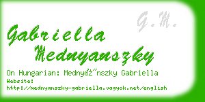 gabriella mednyanszky business card